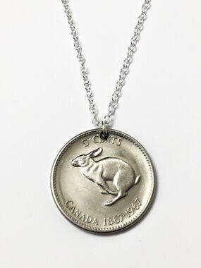 1967 Lucky “Rabbit” Coin Necklace, 16-inch